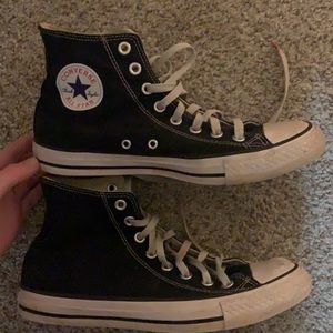 Black high top converse